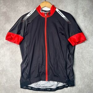 Specialized RBX Comp Cycling Jersey Mens Small Black Red Full Zip DeflectUV
